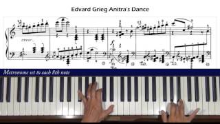 Grieg Peer Gynt Suite No 1 Anitras Dance Piano Tutorial [upl. by Trab512]