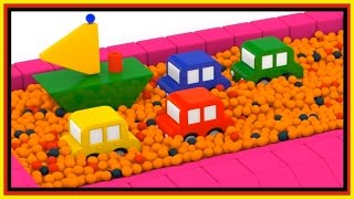 BALL PIT PARTY  Boat Construction  Cartoon Cars Playground Car Cartoons for Kids [upl. by Anahsohs705]