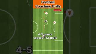 Passing Football Drill U7 U8 U9 U10 soccer drills dribbling control footballdrills soccertraining [upl. by Annelak477]