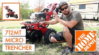 Home Depot Trencher Rental DIY Barreto 712MTH Micro Trencher Guide [upl. by Ayoral]