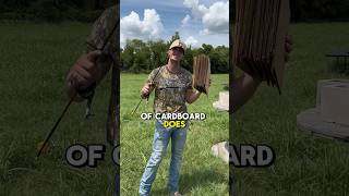 Compound Bow vs Cardboard bowhunting archery outdoors yeeyee [upl. by Lodge]