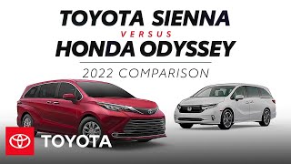 2022 Toyota Sienna vs 2022 Honda Odyssey  Toyota [upl. by Taddeusz946]