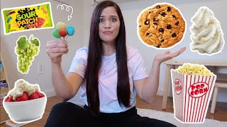 YOUTUBER TRIES HER SUBSCRIBERS FAVORITE SNACKS  yummy snacks [upl. by Nauh]