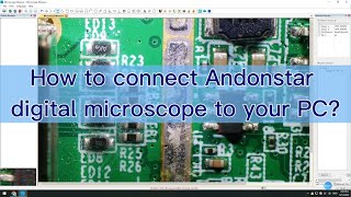 Andonstar How to connect Digital microscope to your PC with USB cable Measure measurement AD409 [upl. by Thornburg972]