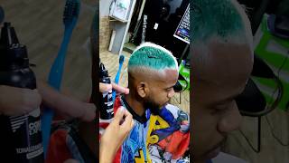 COMO PINTAR O CABELO DE VERDE barbershop cortetop barbeiro [upl. by Harper]