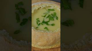 VEGAN Garlic Soup in a Bread Bowl 💚 Ingredients in the description [upl. by Cory]