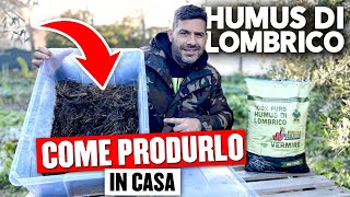 Humus di lombrico Come produrlo IN CASA  I° PARTE [upl. by Aggappera]