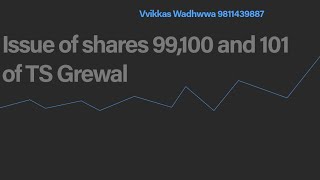 Issue of shares  99100 amp101 TS grewal Company Accounts  Class 12th Accounts  CBSE [upl. by Pellet]