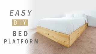 Easy DIY Bed Platform with plans  How To Make [upl. by Katt]