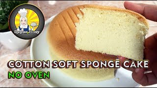 cotton soft sponge cake  no oven in new technique  日式海绵蛋糕  كيف تصنع كيكة اسفنجية يابانية [upl. by Cher]