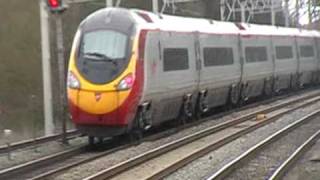 Virgin Pendolino passing Rugeley [upl. by Ssej]