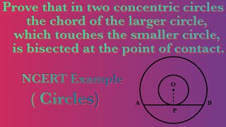 Chapter 10 Circle Example 1 Class 10 Math NCERT [upl. by Eerbua]