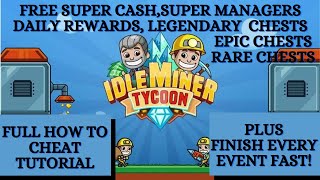 Idle Miner Tycoon Cheats Tricks amp Tips free super cash and more [upl. by Venu]