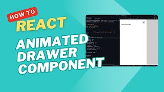 Modern drawer animation in React  Speed Coding  React Tutorial [upl. by Bianchi]