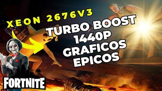 Fortnite XEON 2676 V3 RTX 3070 1440P GRAFICOS EPICOS [upl. by Naujud]