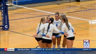 High School Volleyball Chargers sweep Hornets to end regular season [upl. by Behn]