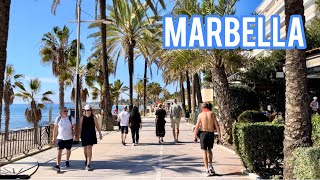 Marbella Seafront Walk Spain 🇪🇸 4K HD February 2 2024 [upl. by Veradis]