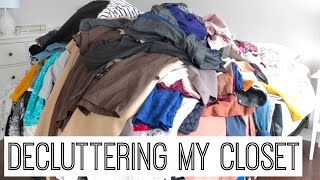 Decluttering My Wardrobe  Closet Purge [upl. by Pompea]