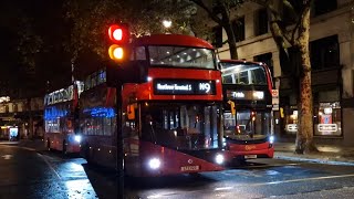 NIGHT BUSES AT OXFORD CIRCUS amp ALDWYCH [upl. by Atnahsa]