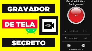 Hide Screen Recorder o Gravador de tela secreto para Android  Funções muito loucas [upl. by Sualokin]