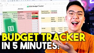 EASY Budget amp Expense Tracker with Google Sheets FULL TUTORIAL [upl. by Darill]