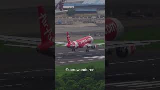 AIR ASIA A320 landing at Chennai Airport shorts plane a320 landing airasia chennai aviation [upl. by Bechler]