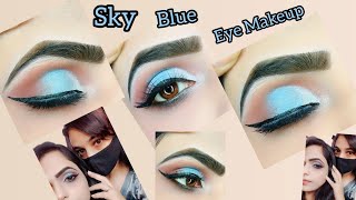 sky Blue Eye Makeup How To Create Sky Blue Eye Makeup TutorialHayatMirza [upl. by Kelwin428]