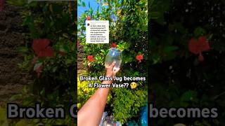 Cutting Broken Glass Jug to make Beautiful vase for flowers diy bottlecrafts [upl. by Karlen]