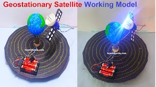 Geostationary satellite working model science project for exhibition  diy  innovative  howtofunda [upl. by Oalsinatse596]