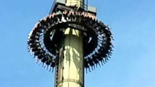 Heide Park 170812  Scream  Höchster Freier Fall Tower der Welt 71 Meter [upl. by Neerual]