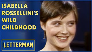 Isabella Rossellini Had A Wild Childhood  Letterman [upl. by Ymmas]