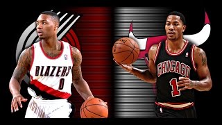 Derrick Rose vs Damian Lillard Highlightsᴴᴰ 121214 [upl. by Enilav321]