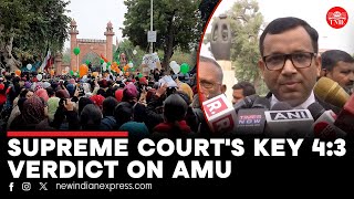 Supreme Court overrules 1967 verdict on Aligarh Muslim University minority status [upl. by Yhtorod886]