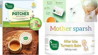 Mother Sparsh Mosquito Repellent Patches  Mother Sparsh After Bite Turmeric Cream Baby Series [upl. by Iralav]