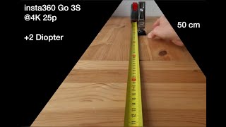 insta360 GO 3S Diopter test 0 2 4 10 distance comparison close focus sharpness bokeh vlogging cm [upl. by Susi]