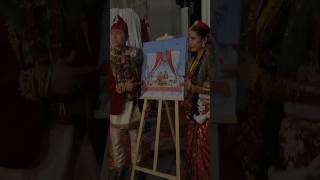 Live wedding Art  gokiartstudio 😱 liveart livewedding artartist painting [upl. by Ahsiaa]