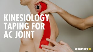 Kinesiology Taping for AC Joint  How To Tape The AC Joint With Kinesiology Tape [upl. by Lahcym]