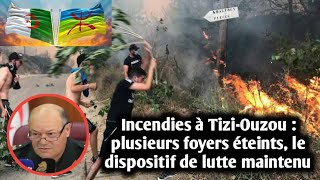 Incendies à TiziOuzou  plusieurs foyers éteints le dispositif de lutte maintenu [upl. by Yeldarb603]