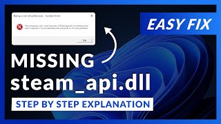 steamapidll Error Windows 11  2 Ways To FIX  2021 [upl. by Livvy]