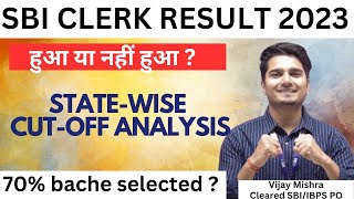 🔥SBI CLERK PRELIMS RESULT 2024 Shocking  StateWise CutOff  Vijay Mishra [upl. by Asilem]