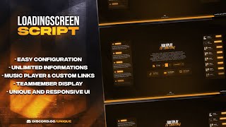 FIVEMESX Loadingscreen Script l discordggunique [upl. by Nue]