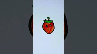 Strawberry drawing easy drawing fruitsong forkids [upl. by Ajiam]