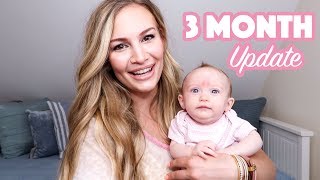 3 Months Postpartum Baby Update  Alessia [upl. by Nauqan542]