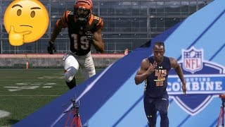 How Fast is a 99 Speed Players 40 Yard Dash in Madden [upl. by Yeltrab158]