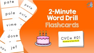 2Minute Word Drill CVCe 01  Learn To Read [upl. by Marcella]