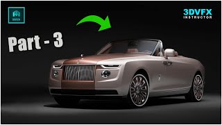 Car Modeling in Maya rollsroyce boattail model PART  3 [upl. by Airdnal634]