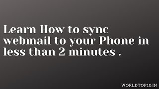 how to configure webmail on android phone  Best way to configure webmail in mobile [upl. by Polik]