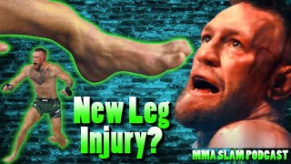 Did Conor McGregor BREAK his leg again  UFC 303 Injury Rumors [upl. by Marabelle]