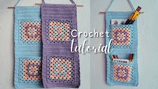 How to crochet a wall organizer  DIY Wall Organizer [upl. by Idette]