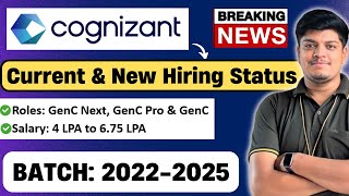 🔥Cognizant Big Updates  GenC GenC Pro GenC Next  Current Hiring Status  20222025 BATCH [upl. by Ahsatan]